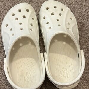 Not sold like new women’s 9 White Crocks  Clogs size 9.5
